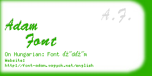 adam font business card